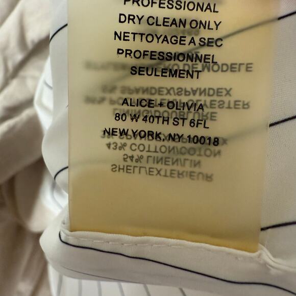 Alice + Olivia Women's Linen Blend Ruffle Blazer Jacket Size Medium - Picture 7 of 16